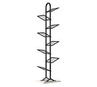 exproyzk Libreria ad albero Libreria con dorso in metallo Libreria salvaspazio, Scaffale portaoggetti indipendente, Libreria decorativa(nero,40 * 25 * 160cm)
