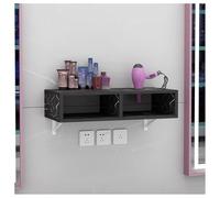 exproyzk Mobiletto da parete con porta asciugacapelli, organizer per strumenti e accessori per lo styling dei capelli(nero,60x30x16cm)