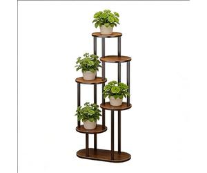 exproyzk Portapiante da Interno - Scaffale A più Livelli da Pavimento, Supporto Angolare per Piante in Vaso, Fiori, Piante Grasse E Oggetti Decorativi; Ideale per Casa(71.5x125cm)