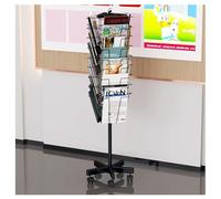 exproyzk Portariviste Girevole a 360° Organizzatore in Metallo con 27 Tasche, Finitura Verniciata a Polvere, 5 Ruote