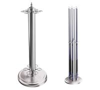 exproyzk Portastecche da biliardo Supporto da pavimento in metallo per stecche da biliardo Può contenere 6 stecche da biliardo (3 colori)(Silver)