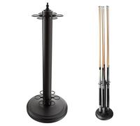 exproyzk Portastecche da biliardo Supporto da pavimento in metallo per stecche da biliardo Può contenere 6 stecche da biliardo (3 colori)(nero)