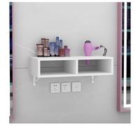 exproyzk Postazione a parete Mobiletto per lo styling Attrezzatura per centri estetici e spa con spazio aperto(Bianco,70x30x16cm)