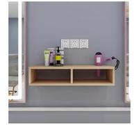 exproyzk Postazione da salone a parete, Armadietti portaoggetti per centri estetici o SPA, barbieri, casa e bagno(Natural,60x30x16cm)