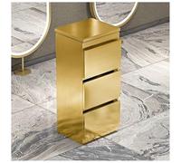 exproyzk Postazione per salone di bellezza, Organizzatore per strumenti da parrucchiere in acciaio inossidabile, Armadietto per salone di bellezza, spa, barbiere, tatuaggi(Gold,85x37x30cm)