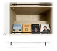 exproyzk Set Da 5 Barre Di Protezione Moderne Per Mensole - Robuste E Resistenti All'Usura - Aste Anticaduta - Ringhiera Decorativa Per Armadi, Scarpere E Ripiani Da Bagno(nero,25cm/9.8in)