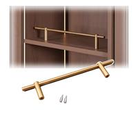 exproyzk Set Da 5 Barre Di Protezione Per Ripiani - Impedisce La Caduta Degli Oggetti; Ideale Per Scarpiere, Librerie, Armadi E Ingressi - Palo Decorativo Frontale Di Protezione(Gold,20cm/7.9in)