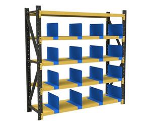 exproyzk Set da 5 Divisori per Ripiani Multiuso Blu - Organizzatori in Acciaio Laminato A Freddo, Divisori per Classificazione Documenti; Ideali per Camera da Guardaroba(50x30x10x5cm)