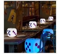 exproyzk Sgabello Quadrato Luminoso con Telecomando Tavolino da caffè a LED per sgabelli da Camera da Letto, tavoli e sedie da Soggiorno Bar Luci Colorate a Forma di Dado(20cm)