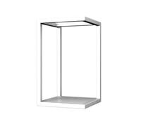 exproyzk Supporto per acquario, Supporto per acquario a 2 livelli, Supporto per piante in acciaio inox per ufficio, Carico 500kg(Bianco,50x50x80cm)