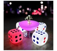 exproyzk Tavolo cubo LED Impermeabile Sedia cubo Luminosa Tavolino Laterale con Telecomando Sedile cubo Luminoso a LED RGB con 16 Colori e Telecomando(40cm)