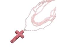 EXQIOUR Collana a strati con crocifisso e dettagli in rilievo accessori per il collo gioielli per ragazze unisex gotico gioielli, One Size, come descritto, come descritto