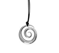 EXQIOUR Collana dal design moderno a spirale con ciondolo in metallo robusto, accessorio per appassionati di moda e persone in cerca di stili e collane con ciondolo in metallo, Medio, come descritto