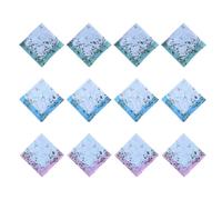 EXQIOUR Fazzoletti assorbenti Set Asciugamano Quadrato Sciarpa Collo Sciarpa Stampa Fiore Fazzoletti Sudore Strofinare Panno Asciugamano Tasca 12PCS Fazzoletto di Cotone, Modello quattro, Taglia unica