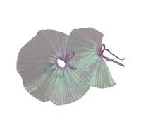 EXQIOUR Moda Shinning Colorato Organza Staccabile Falso Collare Volant Scialle Avvolgere Donne Elegante Decorativo Pizzo Polsino Fantasia Faux Collare, Braccio viola chiaro dec, Taglia unica