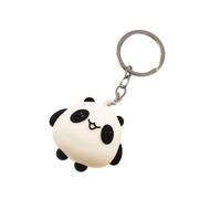 EXQIOUR Portachiavi in morbido silicone con ciondolo a forma di panda in stile cartone animato, per amici e familiari, decorazione per auto e borsa, portachiavi novità per ragazze, Panda sorridente