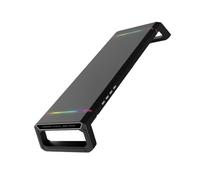 EXQIOUR Rialzi pieghevoli per monitor per computer con porta USB con organizer da tavolo e slot per monitor HUB USB forte e stabile