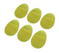 EXQIOUR Set di 6 portaposate con motivo uova di Pasqua in tessuto, adatti per la casa, la sala da pranzo e la pianificazione di eventi, sacchetti riutilizzabili per utensili