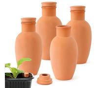EXQUAILTY 4 pezzi da 7,9 cm per piante autoirriganti Ollas vasi per irrigazione a goccia sistema Olla Terra Cotta argilla vasi di irrigazione in terracotta auto irrigazione