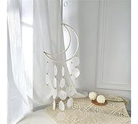 EXQUILEG Scacciapensieri bianco madreperla conchiglie acchiappasogni - decorazione per finestra luna mobile