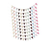 EXQUIMEUBLE 10 Pezzi Bandierine Triangolari Decorazione Festa Multicolori per Aula e Casa Striscione Appendibile per Celebrazioni e Decorazione Duratura per Scuola e Party