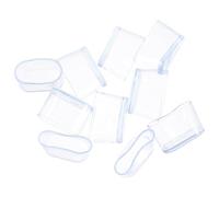 EXQUIMEUBLE 10 Pezzi Coprigambe Ovali in Pvc per Mobili Antiscivolo e Protettivi, Copertura Resistente per Gambe di Sedie e Tavoli, per Ufficio e Biblioteca