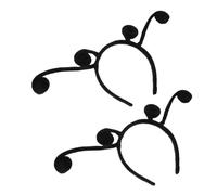 EXQUIMEUBLE 2 Pezzi Fascia per con antenna Fascia spessa fascia per costumi archetto per antenna a farfalla fasce per antenne a farfalla truccare la fascia fasce da donna tessuto Nero