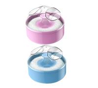 EXQUIMEUBLE 2 Pezzi Pazzo in di toro Puff per per il corpo Puff per con custodia Puff per per corpo mini piumino da cipria custodia per piumino da cipria pp