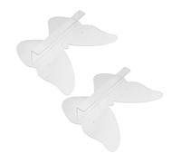 EXQUIMEUBLE 2 Pezzi Porta Vinili da Acrilico Trasparente Forma Farfalla per Album e Cd Espositore Senza Forature per Decorazioni Domestiche e Ottimizzazione Spazio