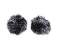 EXQUIMEUBLE 2pezzi Copertura Per Microfono Antispruzzo in Lana Artificiale Protezione Da Vento e Saliva Adattabile Molti Microfoni Facile Da Indossare e Rimuovere