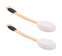EXQUIMEUBLE 2pezzi Handle Bath Brush with Soft Sponge Versatile Body Exfoliator and Back Scrubber for Wet Dry Use Comfortable Shower Tool for All Skin Types