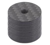 EXQUIMEUBLE 4 Pezzi Tappetini Isolanti in Fibra di Carbonio per Diffusori e Amplificatori, Piedini Assorbimento Urti e Isolamento, per Tavolo Sotto Speaker