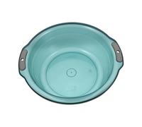 EXQUIMEUBLE Bacinella Trasparente Con Manici Vasca Rotonda Portatile Per Pediluvio Lavaggio Mani e Bagno Animali Domestici Design Elegante e Facile Da Pulire Blu Trasparente