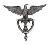 EXQUIMEUBLE Battiporta Multiuso in Lega di Zinco Testa Aquila Stile Europeo Classico Elegante con Spioncino Integrato Resistente alla Ruggine Oro per Porta D'ingresso