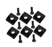 EXQUIMEUBLE Blocca Corde Chitarra Elettrica Doppio Bilanciere in Metallo Nero con Viti Esagonali Set 6 Pezzi Accessori per Ponte Tremolo Kit Ricambio Leggero e Compatto per Strumenti Musicali