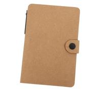 EXQUIMEUBLE Blocco Note Aziendale Quaderno Con Tasche Quaderno a Righe Del Mead College Piccolo Taccuino Con Portapenne Schede Adesive Per Notebook Taccuino Con Penna Pelle Sintetica Khaki