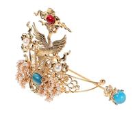 EXQUIMEUBLE Bun Stick Cinese Tradizionale Con Motivo Gru Accessorio Elegante Per Cerimonie e Costumi Design Di Gemme Spilla Per Con Strass Per Matrimoni e Eventi Speciali