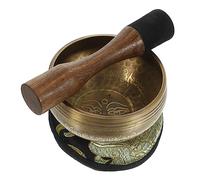 EXQUIMEUBLE Ciotola Per Meditazione Artigianale Con Inclusa Perfetta Per Yoga e Relax Suono Terapeutico e Completo Di Accessori Ottima Idea Per Praticanti Di Meditazione e Yoga