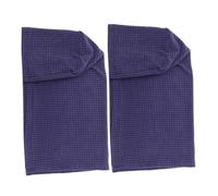 EXQUIMEUBLE Copribraccioli Del Divano Elastici Peluche a Navetta, Copertura Protettiva Per Braccioli, Set 2 Pezzi Per Ufficio e Casa Blu Navy