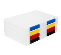 EXQUIMEUBLE File Case Trasparente in Plastica 4 Pezzi per Documenti