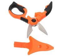 EXQUIMEUBLE Forbice Elettricista Professionale Lama Resistente Multifunzione in Metallo e Plastico Taglio Filo Automatico Arancia per Applicazioni Elettriche e Fai da Te