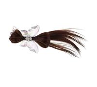 EXQUIMEUBLE High Ponytail Clip Hair Extensions for Women Novelty Chicken Nest Hairpin Fun Wig for Halloween and Parties Easy-to-use Messy Bun Accessory