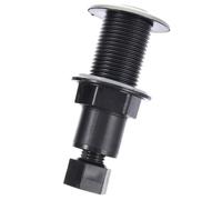 EXQUIMEUBLE Interruttore a Pulsante Pneumatico Adatto per Diametro 25mm Plastico Nero, Facile da Premere per Smaltimento Rifiuti e Vasca da Bagno Accessorio Pratico per Bagno
