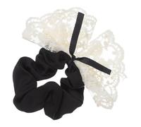 EXQUIMEUBLE Lace Bowknot Hair Scrunchies for Women Elegant Elastic Ponytail Holders Boho Style Hair Accessories for Various Occasions and Strong Grip