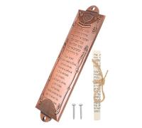 EXQUIMEUBLE Mezuzah Decorativa Metallo con Scrittura Spagnola e Decorazione Religiosa per Porta Ebraico per Casa con eredità Culturale Unica