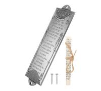 EXQUIMEUBLE Mezuzah Metallo con Pergamena Ebraica per Decorazioni Casa Protezione e Benessere Design Elegante per Mese del Patrimonio Ispanico Facile da Installare