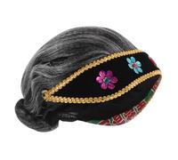 EXQUIMEUBLE Parrucca da Vecchia Signora Cinese Parrucca da Nonna per Cosplay Capelli Sintetici per Feste di Halloween