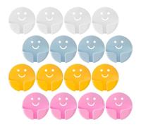 EXQUIMEUBLE Set 24 Ganci Adesivi per Spina in Plastica, Doppio Gancio Autoadesivo senza Fori per Gestione Cavi e Organizzazione Cucina e Bagno, Supporto Multiuso per Pareti Lisce