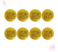 EXQUIMEUBLE Set 8pezzi Addio al Nubilato Gadget Badge Bride in Metallo Oro, Spilla Creativa per Decorazioni Matrimonio e Accessori per Party e Hen Night