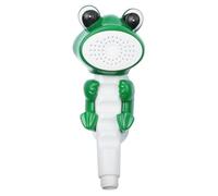 EXQUIMEUBLE Soffione Doccia Manuale Verde in Plastica Morbida Getto Uniforme e Alta Resistenza, Doccino Portatile per Bagno e Vasca da Bagno